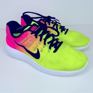 Nike LunarGlide 8 OC Unlimited Women’s 9 Multicolor Neon Comfort Running Shoes